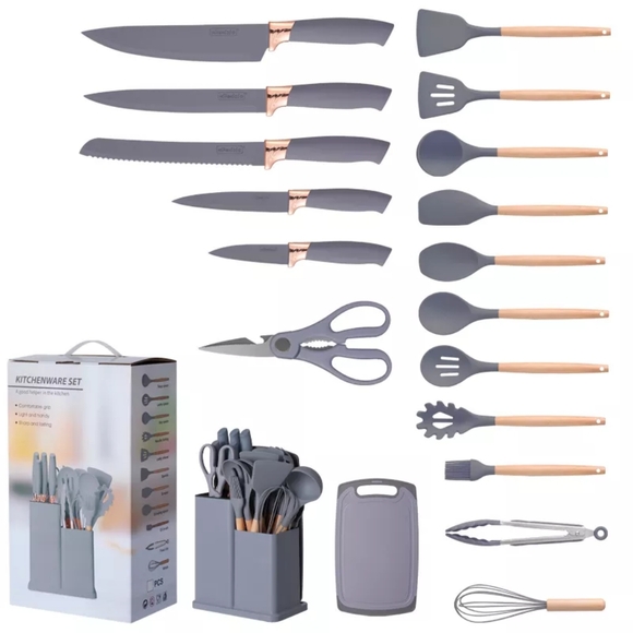 Gray Kitchen Utensils Set New in Box